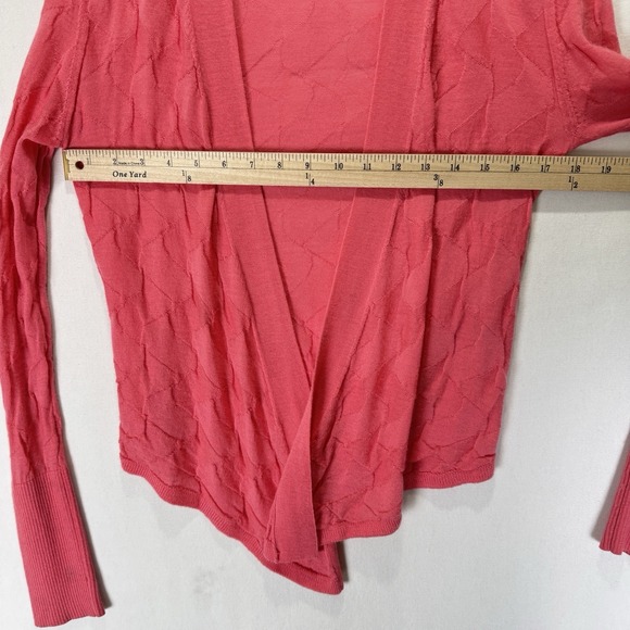 Title Nine Sweater Womens Medium Pink 100% Washable Wool Lightweight Preppy Soft - Picture 12 of 13